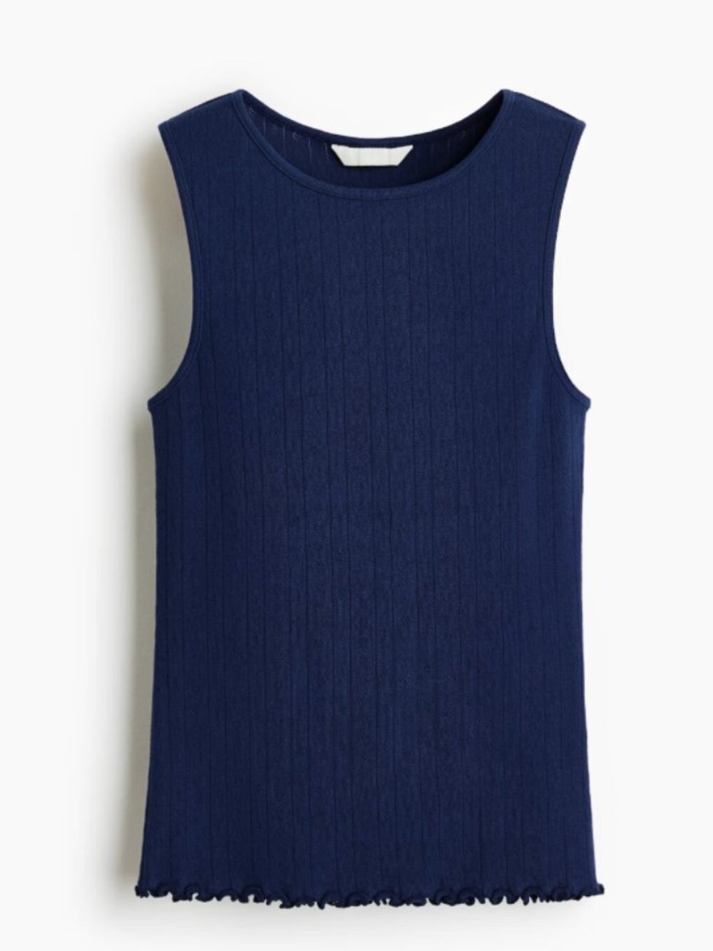 Pointelle-Knit Cotton Top -NWOT
